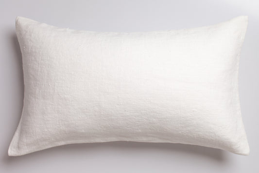 Warm White Linen Pillow Cover
