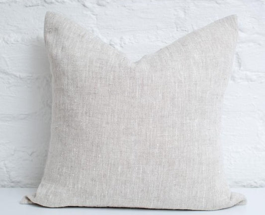 Light natural linen pillow cover