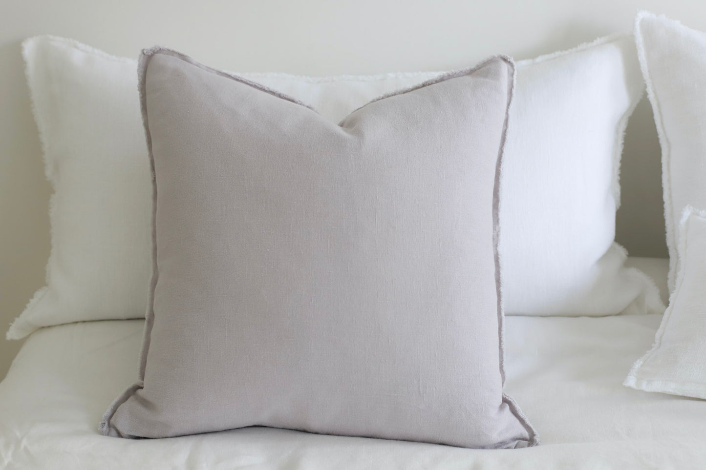 Fringe linen pillow cover