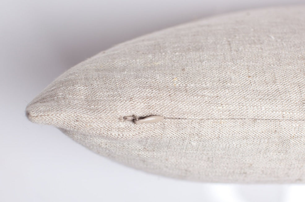 Light natural linen pillow cover