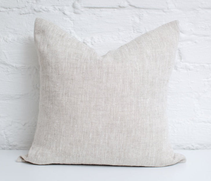 Light natural linen pillow cover