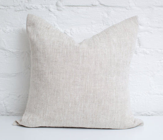 Light natural linen pillow cover